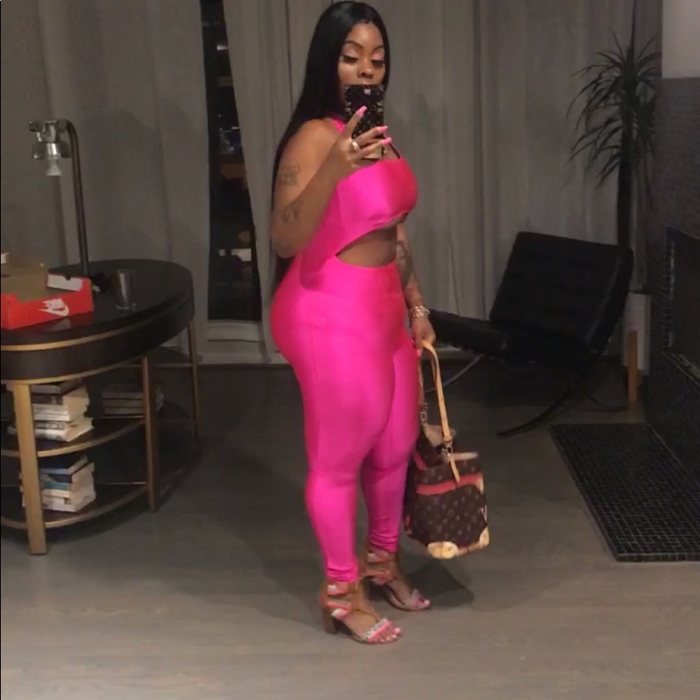 Pink sickn suit